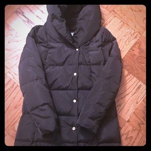 Cole Haan hooded shawl collar down puffer coat
